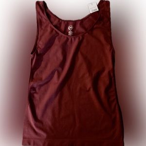 COPY - Cato burgundy stretch tank top. Size XL.